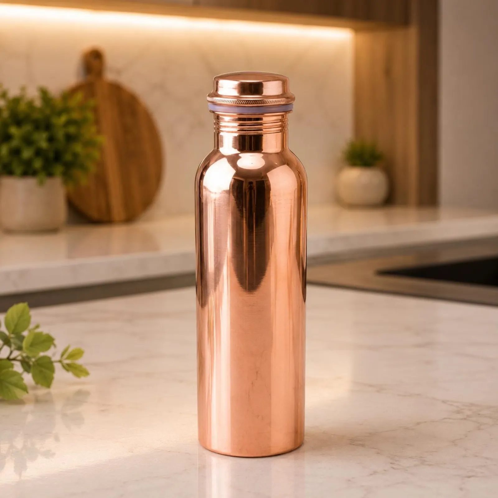 Pure Copper Water Bottle | Ayurvedic Wellness Flask Resuable Bottle — photo 1