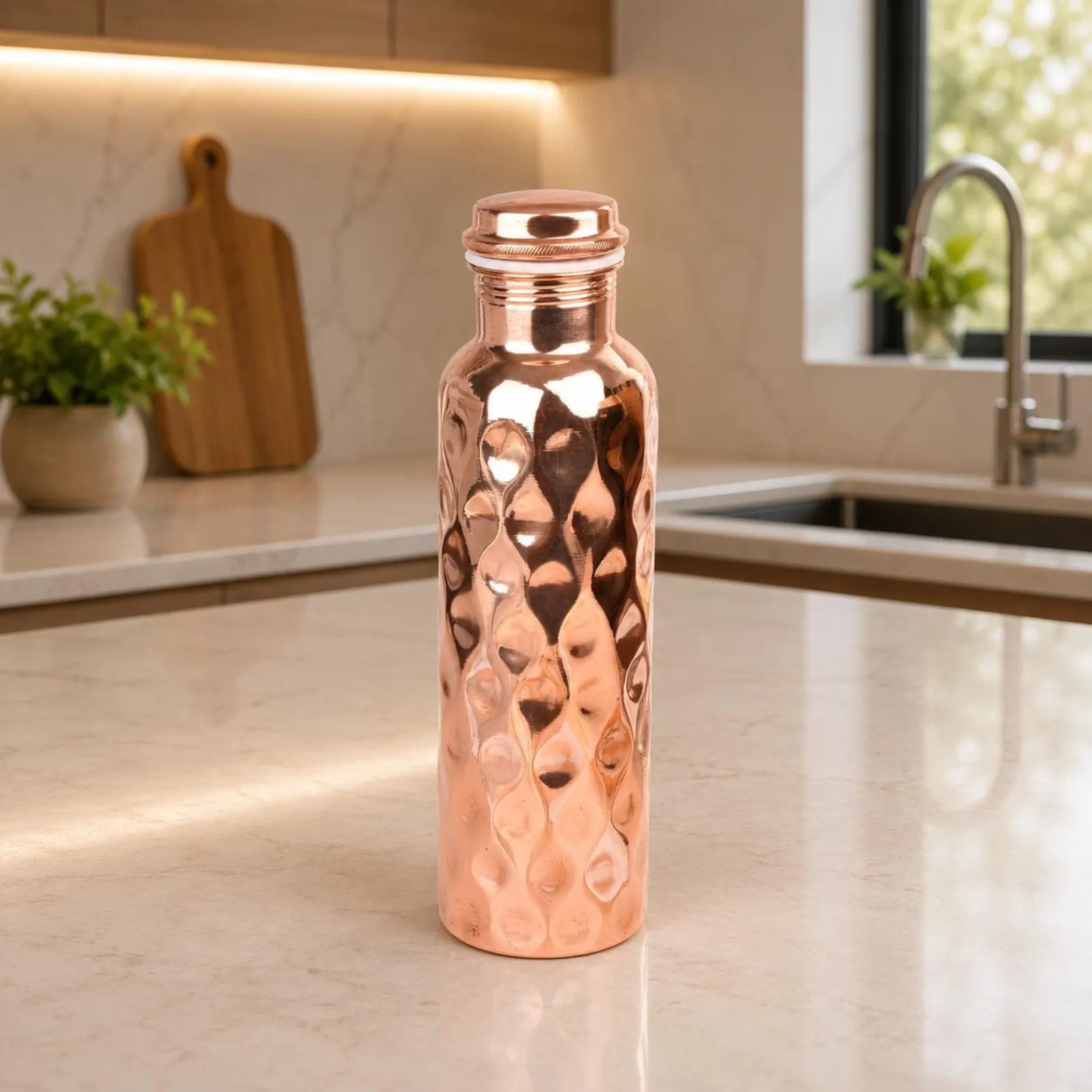 Pure Copper Water Bottle | Ayurvedic Wellness Flask Resuable Bottle — photo 1